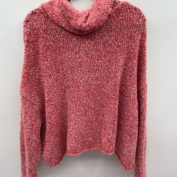 Free People Bff Cowl Neck Speckled Long Sleeve Oversized Soft Sweater - Picture 4 of 7